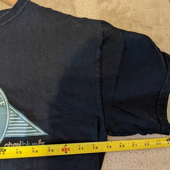 Graphic Collegiate Black Cotton T-shirt size Medium - Picture 6 of 8